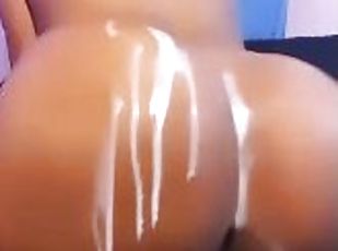 Thick Ebony Twerking With Cum On Her SLUTTY Ass