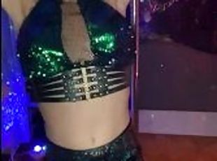 Sexy Transgender female stripper Jade Jameson Pole dancing