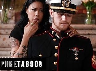 PURE TABOO Lonely Widow Dana Vespoli Wants Stepson To Wear Gone Husband Military Uniform & Fuck Her