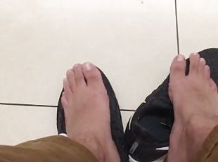 Public toilet - Testing to see if the guy in the stall next to me is keen to play - Manlyfoot