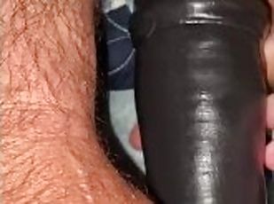 Wife fucking the horse cock part 2 How much will she be able to take?