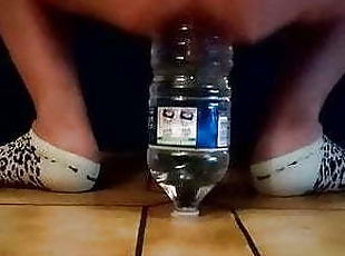 Clarygirly bottle anal insertion and ankle socks in my ass