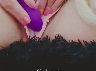 Pussy play with my dildo and showing my ass in short booty shorts!