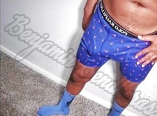 SUBSCRIBE LIKE????- BBC IN BOXERS BLUE WITH PINK FLAMINGOS - IG BENBENDHER