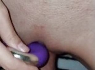 Tiny tight teen toy and dick play
