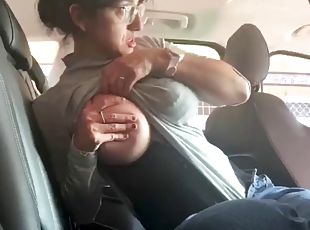 Car tits and pussy flash 3