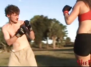 Mixed Fight: Cassidy vs Skinny White Guy