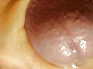 Super close up cumshot