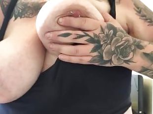 BBW Milf Big tits pierced nipples- Watch them bounce