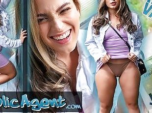 Public Agent - Short young thick sexy latina with amazing ass wraps pussy around a big cock outdoors