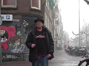 White guy pays so he can fuck a sexy black hooker in Amsterdam