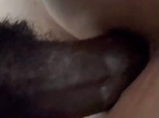 Pawg slut gets bent over and fucked in the ass. Ass farts and creams on dick as she takes it.