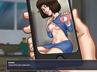 Summertime saga #47 - Looking at the nude photos of the car saleswoman - Gameplay