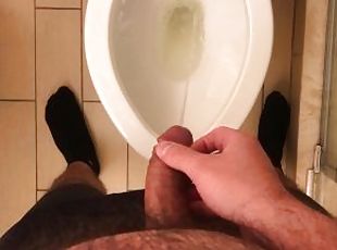 orgasm, pissande, gay, pov, toalett, italiensk, ensam, hotell, kuk