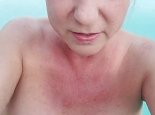 Naked smoking milf in pool pornhub con
