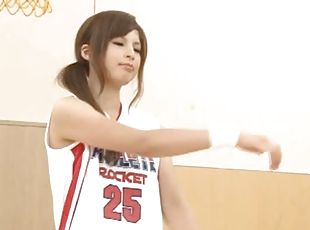 Kinky Japanese Sports Model Kawashima Asuka Playing Basketball Naked
