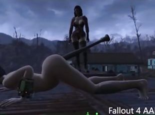 Savage Double Penetration Rough Hard Pounding 3D Animated Monster Porn: Fallout 4 Video Game Sex