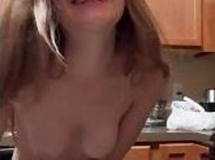 Solo female standing masturbation in kitchen  (OF:thankgodforstrippersxxx)